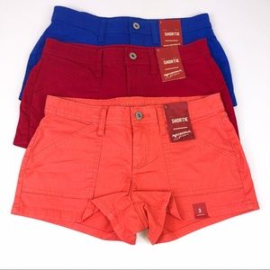 Arizona Jean Co. Shortie Shorts set of 3 size 3